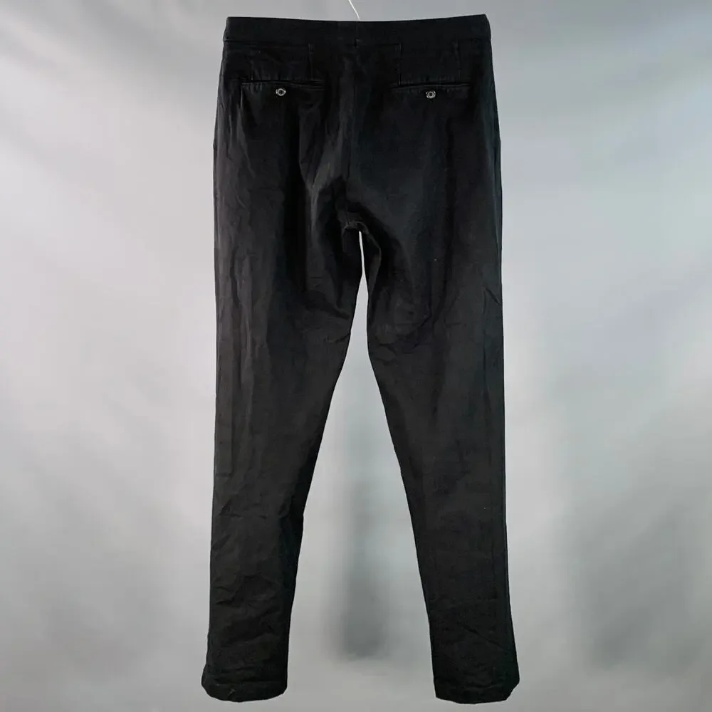 JOHN BARTLETT Size 30 Black Cotton Blend Belted Harness Casual Pants